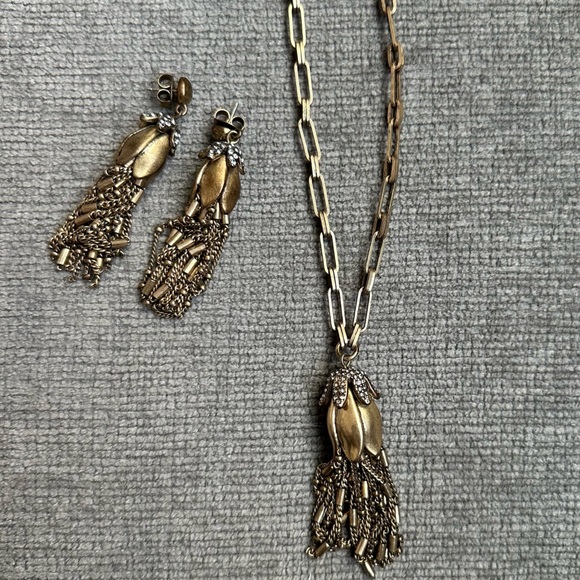 J. Crew Bloom Necklace and Earrings - Picture 3 of 9